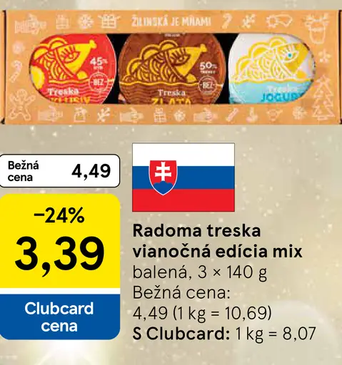 Radoma treska vianočná edícia mix