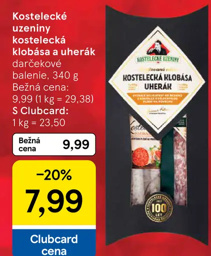 Kostelecké uzeniny klobása a uherák