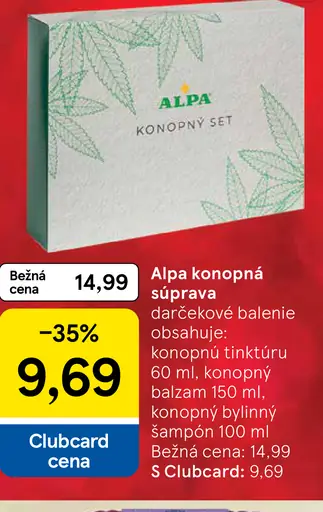 Alpa konopná súprava