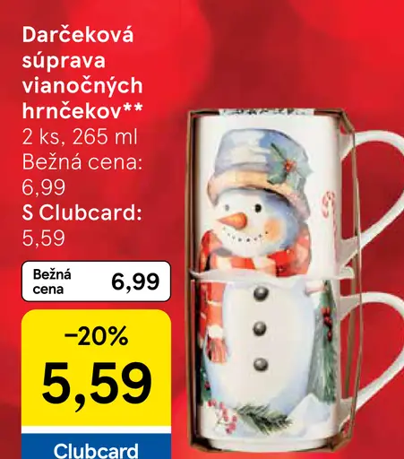 Darčeková súprava vianočných hrnčekov