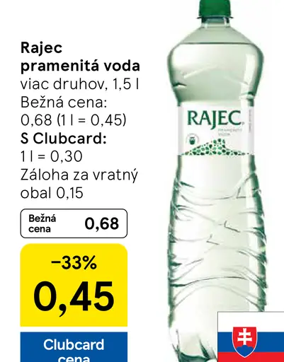 Rajec Pramenitá voda sýtená