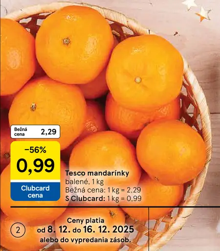 Tesco mandarínky