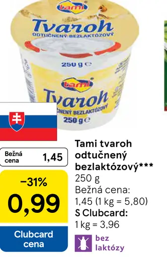 Tami Tvaroh odtučnený bezlaktózový