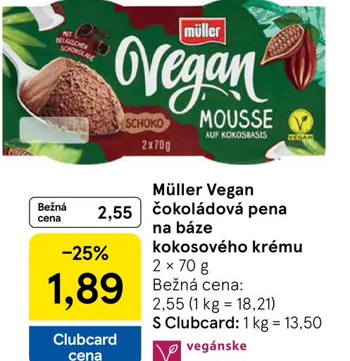 Müller Vegan čokoládová pena