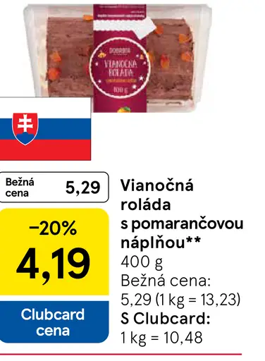 Vianočná roláda s pomarančovou náplňou
