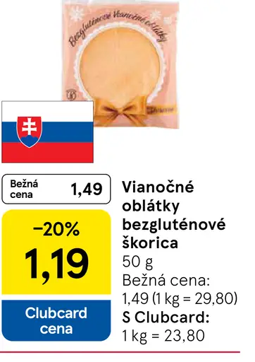 Vianočné oblátky bezgluténové škorica
