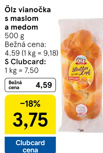 Ölz vianočka s maslom a medom