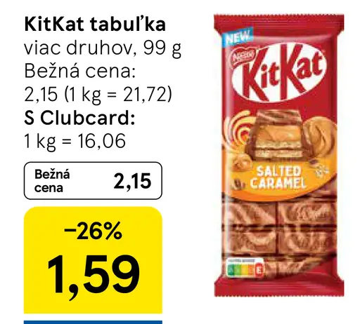 KitKat tabuľka