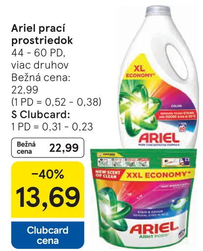 Ariel prací prostriedok