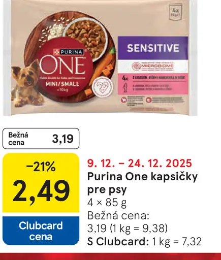 Purina One kapsičky pre psy