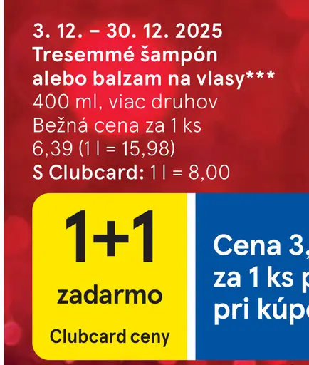Tresemmé šampón alebo balzam na vlasy