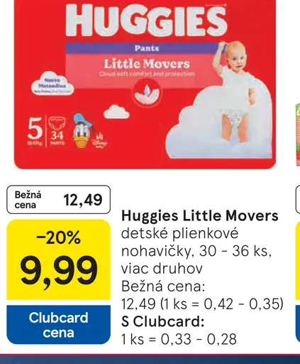 Huggies Little Movers detské plienkové nohavičky