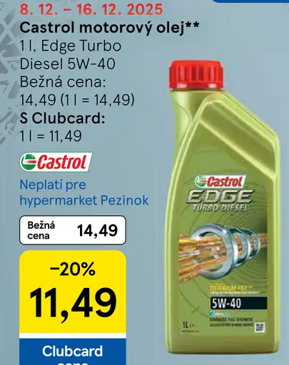 Castrol motorový olej**1l, Edge Turbo Diesel 5W-40
