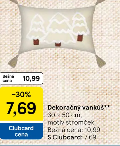 Dekoračný vankúš** motiv stromček