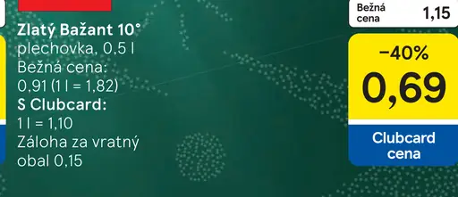 Zlatý Bažant 10° plechovka