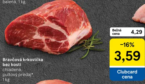 Bravčová krkovička bez kosti, plátky