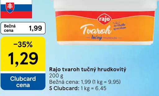 Rajo Tvaroh tučný hrudkovitý