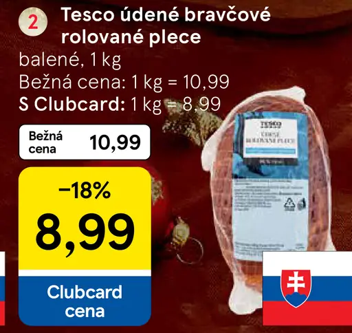 Tesco údené bravčové plece
