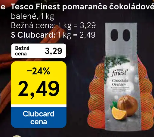 Tesco Finest pomaranče čokoládové
