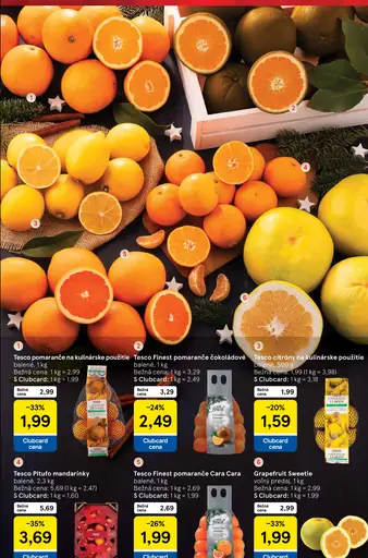 Tesco pomaranče na kulinárske použitie