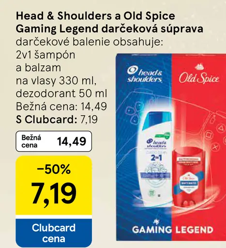 Head & Shoulders a Old Spice Gaming Legend darčeková súprava