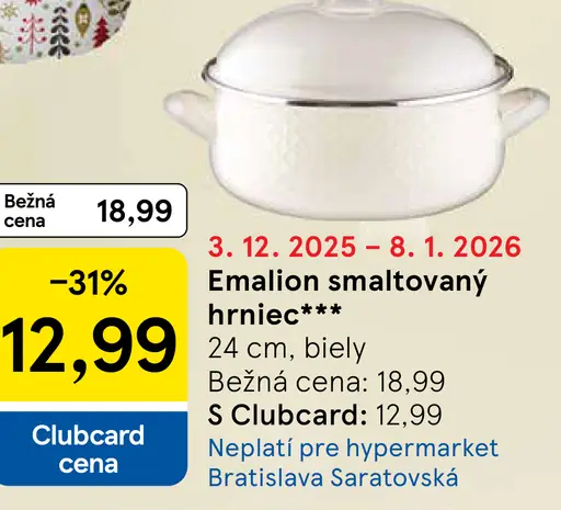 Emaliovaný smaltovaný hrniec