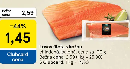 Losos fileta s kožou