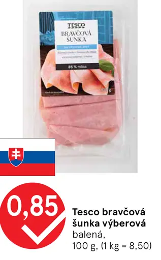 Tesco bravčová šunka