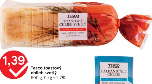Tesco toastový chlieb maslový