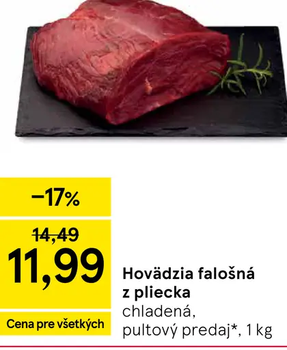 Hovädzia falošná z pliecka