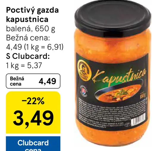 Poctivý gazda kapustnica