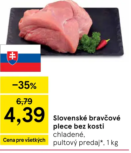 Slovenské bravčové karé bez kosti