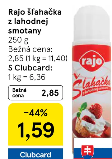 Rajo Šľahačka z lahodnej smotany