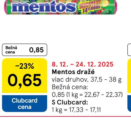 Mentos dražé