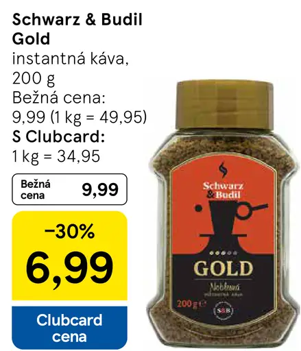 Schwarz & Budil Gold noblesná instantná káva