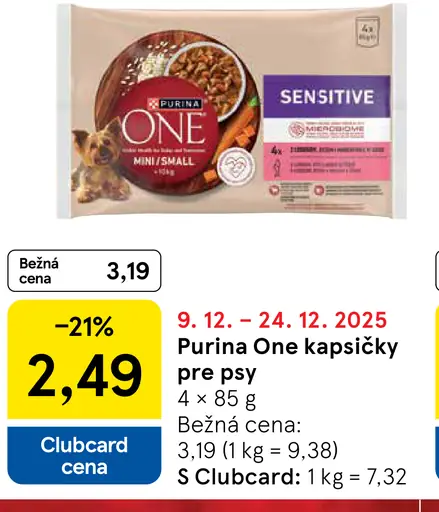 Purina One kapsičky pre psy