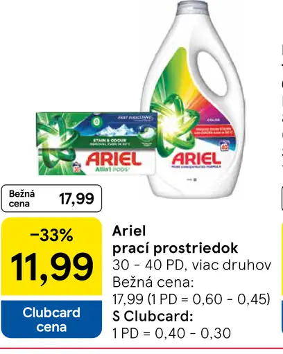 Ariel prací prostriedok