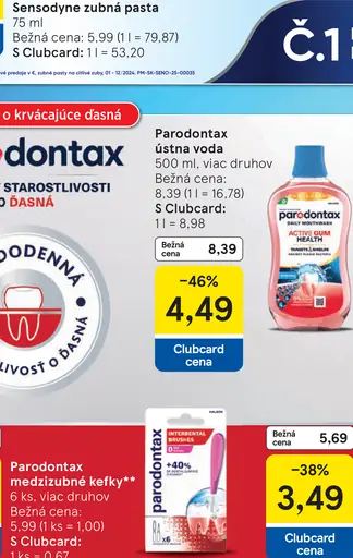 Parodontax ústna voda