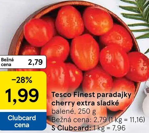 Tesco Finest paradajky cherry extra sladké
