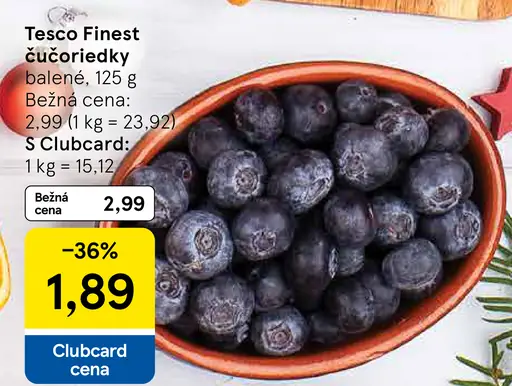 Tesco Finest čučoriedky