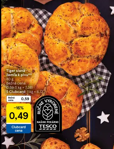 Tiger slaná žemľa k pivu