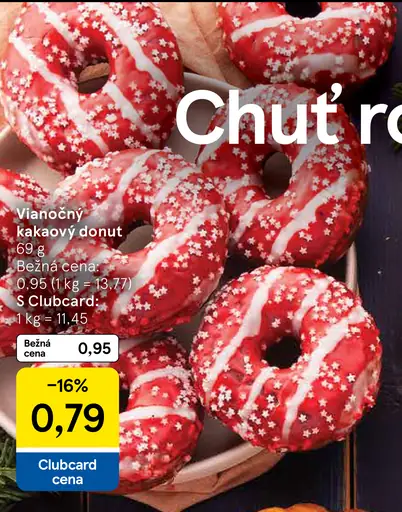 Vianočný kakaový donut
