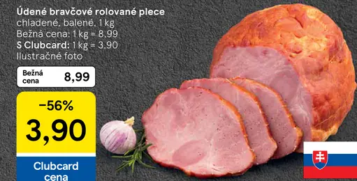 Údené bravčové rolované plece