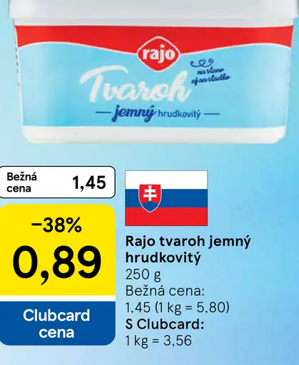 Rajo Tvaroh jemný hrudkovitý