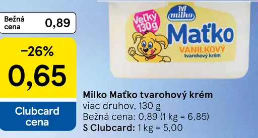 Milko Matko Tvarohový krém