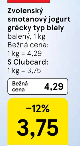 Zvolenský Smotanový jogurt grécky typ biely