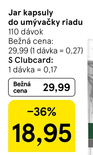 Jar kapsuly do umývačky riadu