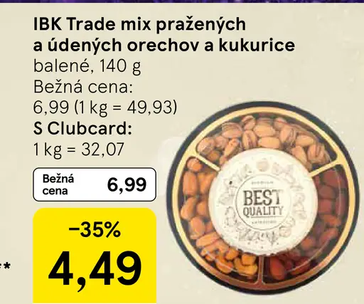 IBK Trade mix pražených a údených orechov a kukurice