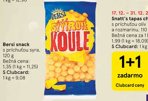 Bersi snack s príchuťou syra