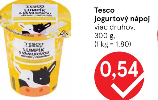 Tesco jogurtový nápoj čučoriedkový